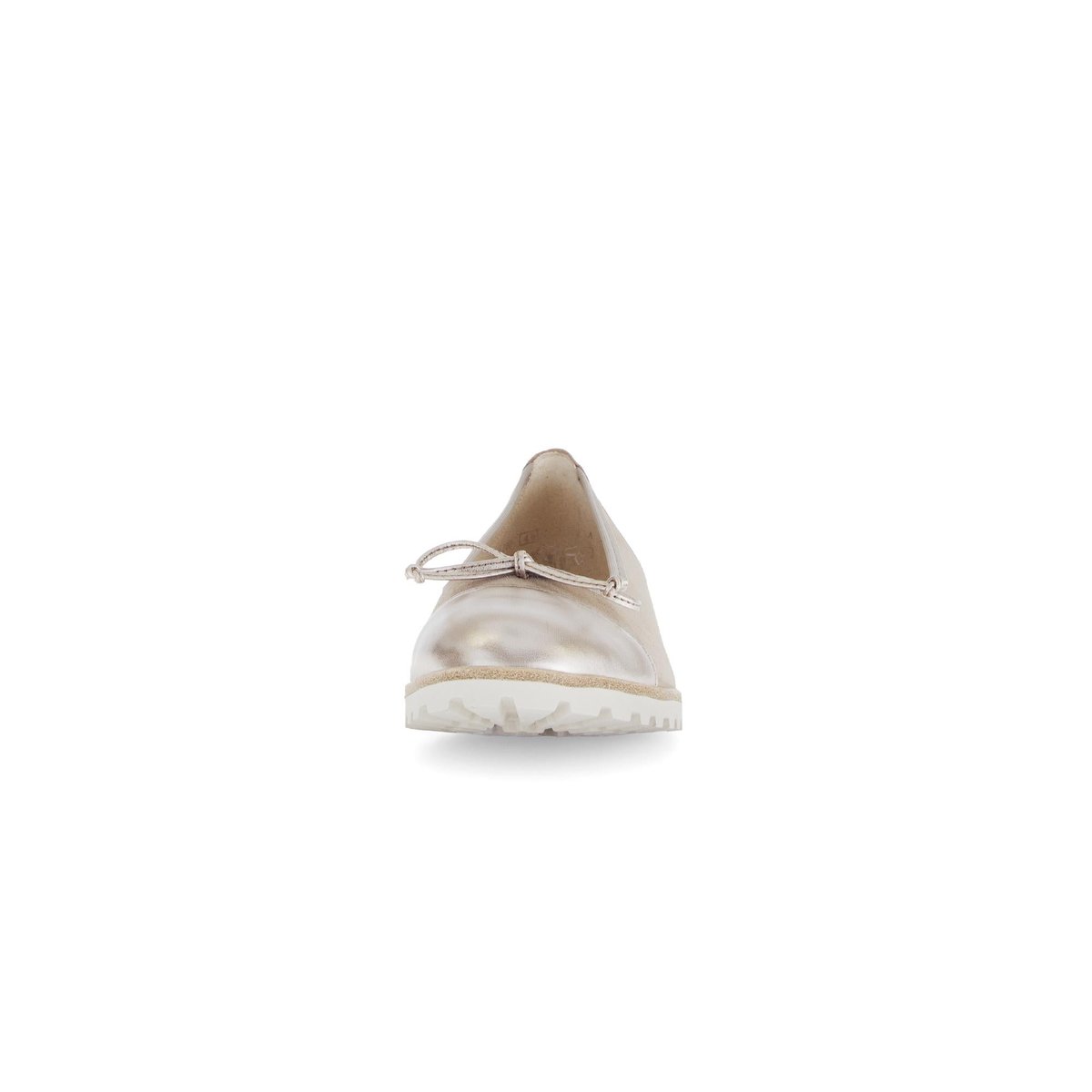 Ballerines en cuir à talon décroché beige, GABOR