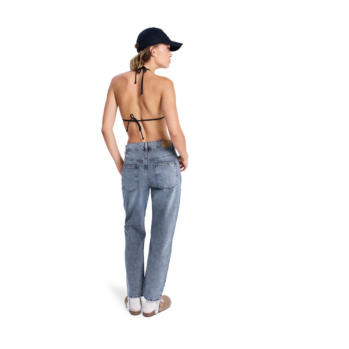 Jean droit en jean PATTI STRAIGHT MID GREY. gris mid grey, ROXY