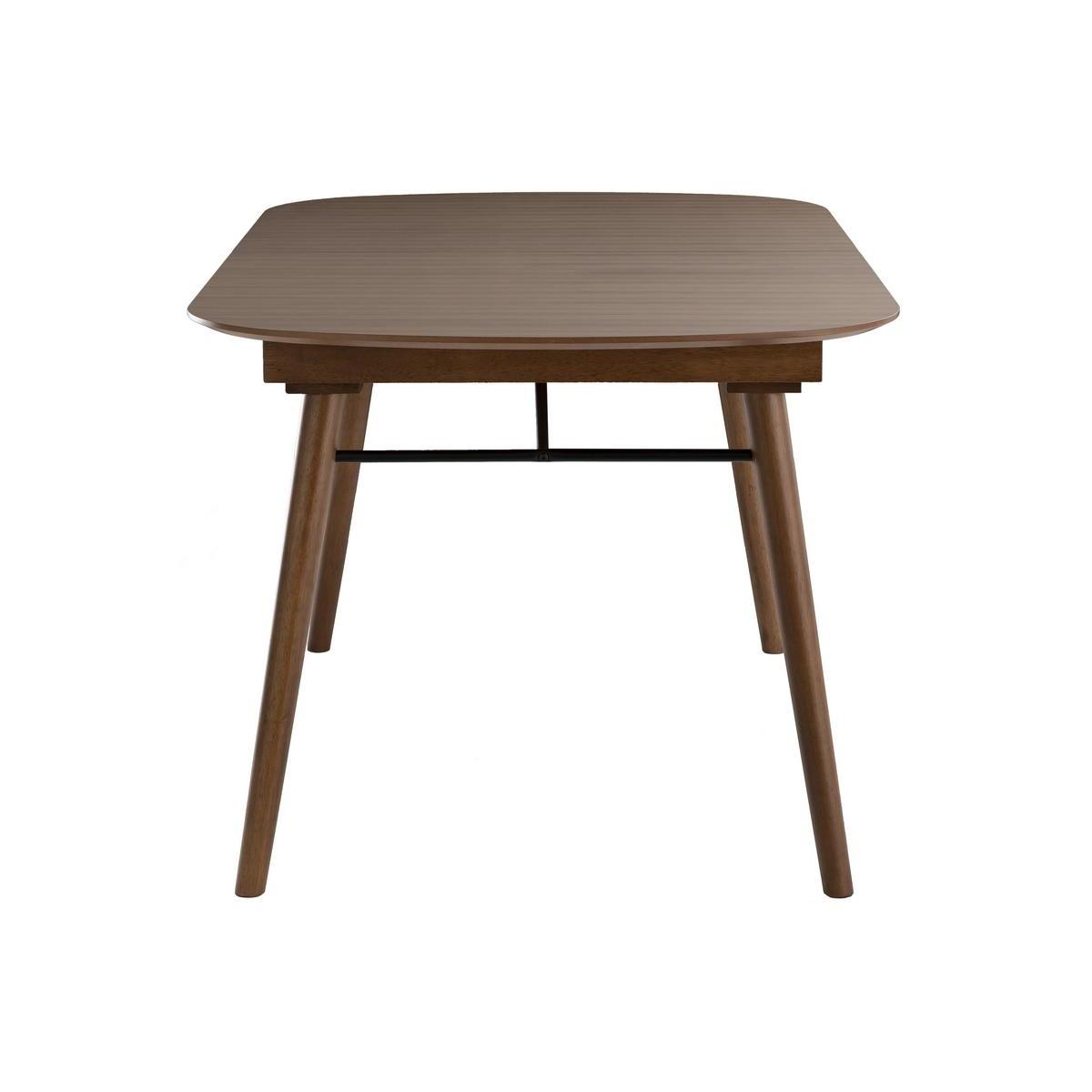 Table extensible rallonges intégrées rectangulaire L150-180 cm SHELDON noyer, MILIBOO