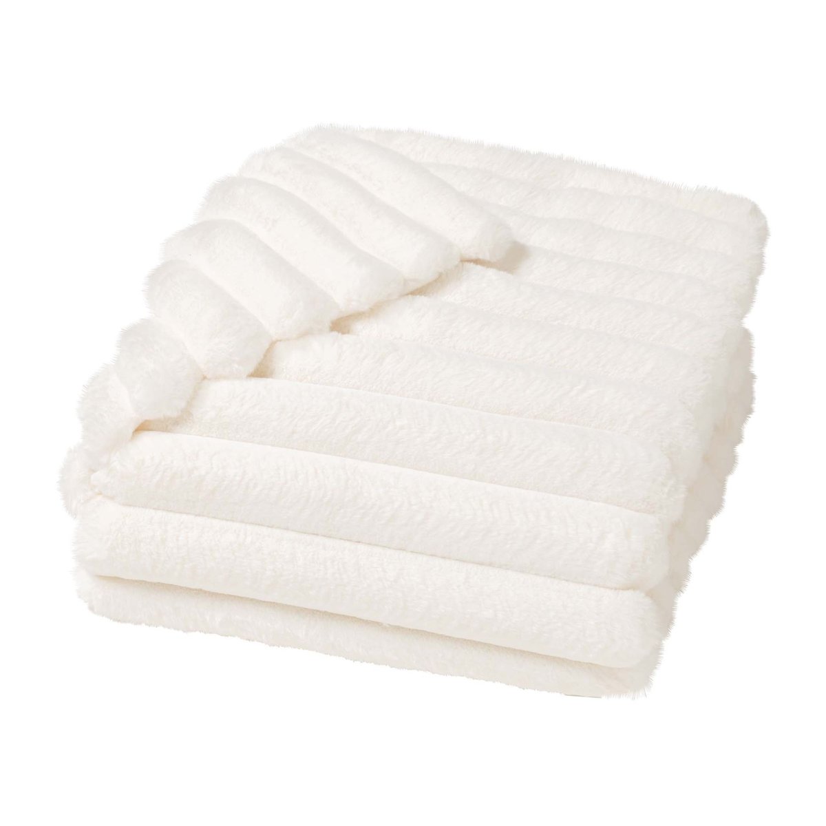 Plaid polaire chaud blanc, DOUCEUR D'INTÉRIEUR