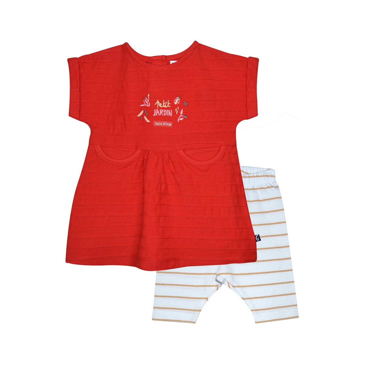 Ensemble robe legging ruth rouge, SUCRE D'ORGE