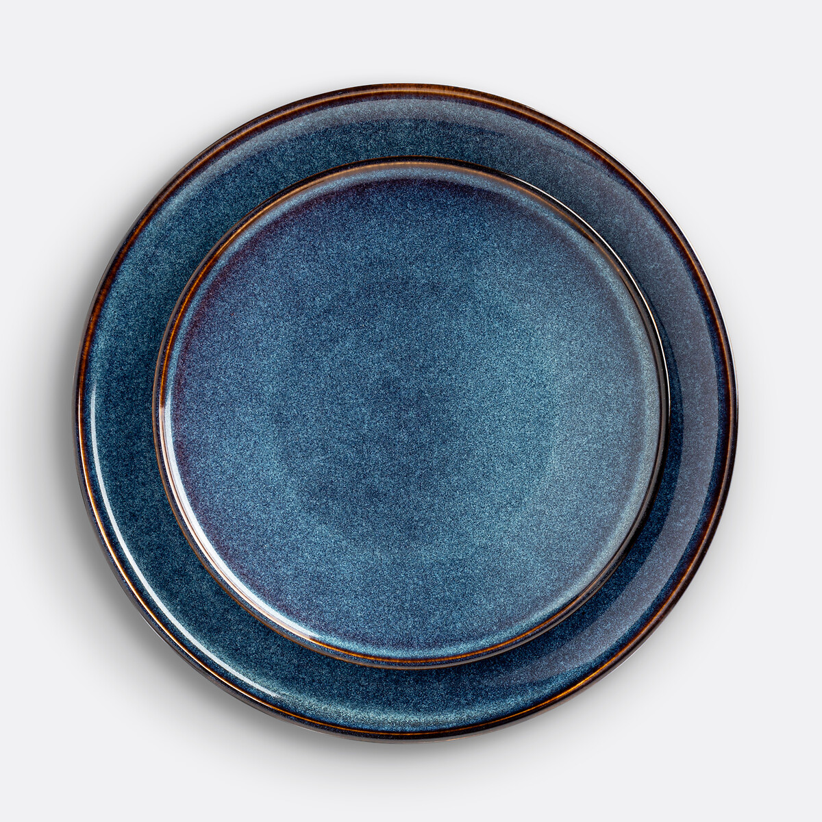 Lot de 6 assiettes à dessert en grès, Onda bleu, LA REDOUTE INTERIEURS