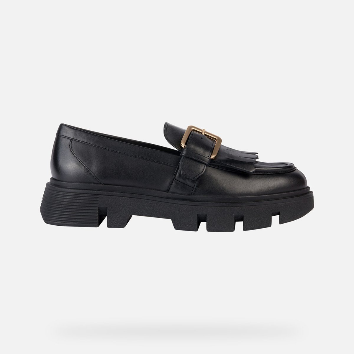 Mocassins cuir respirants Vilde noir, GEOX