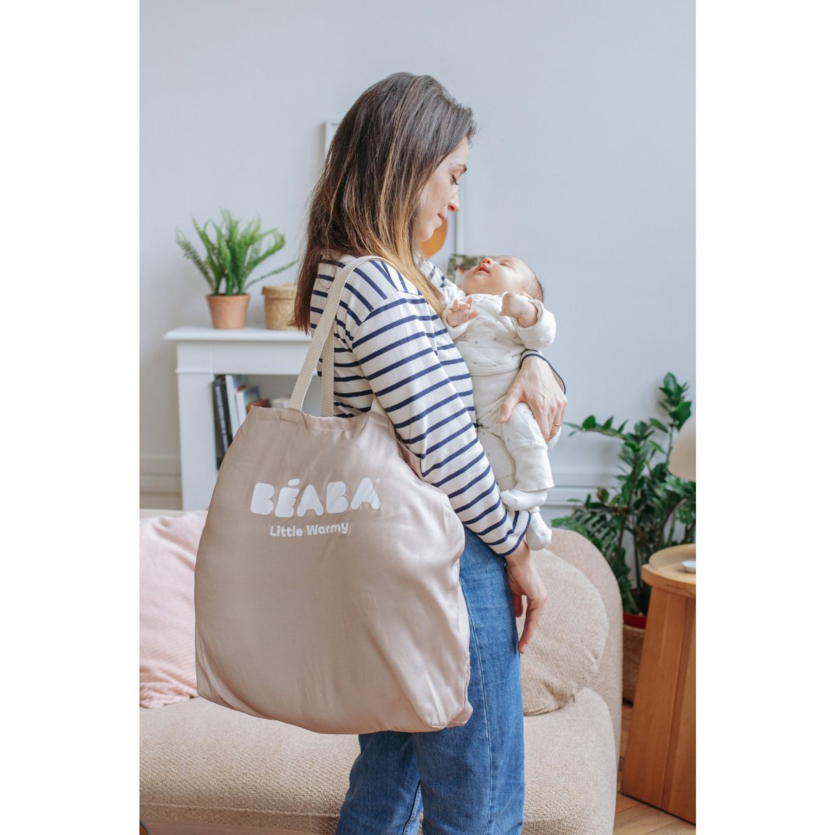 Coussin d'allaitement LITTLE WARMY argile beige, BEABA
