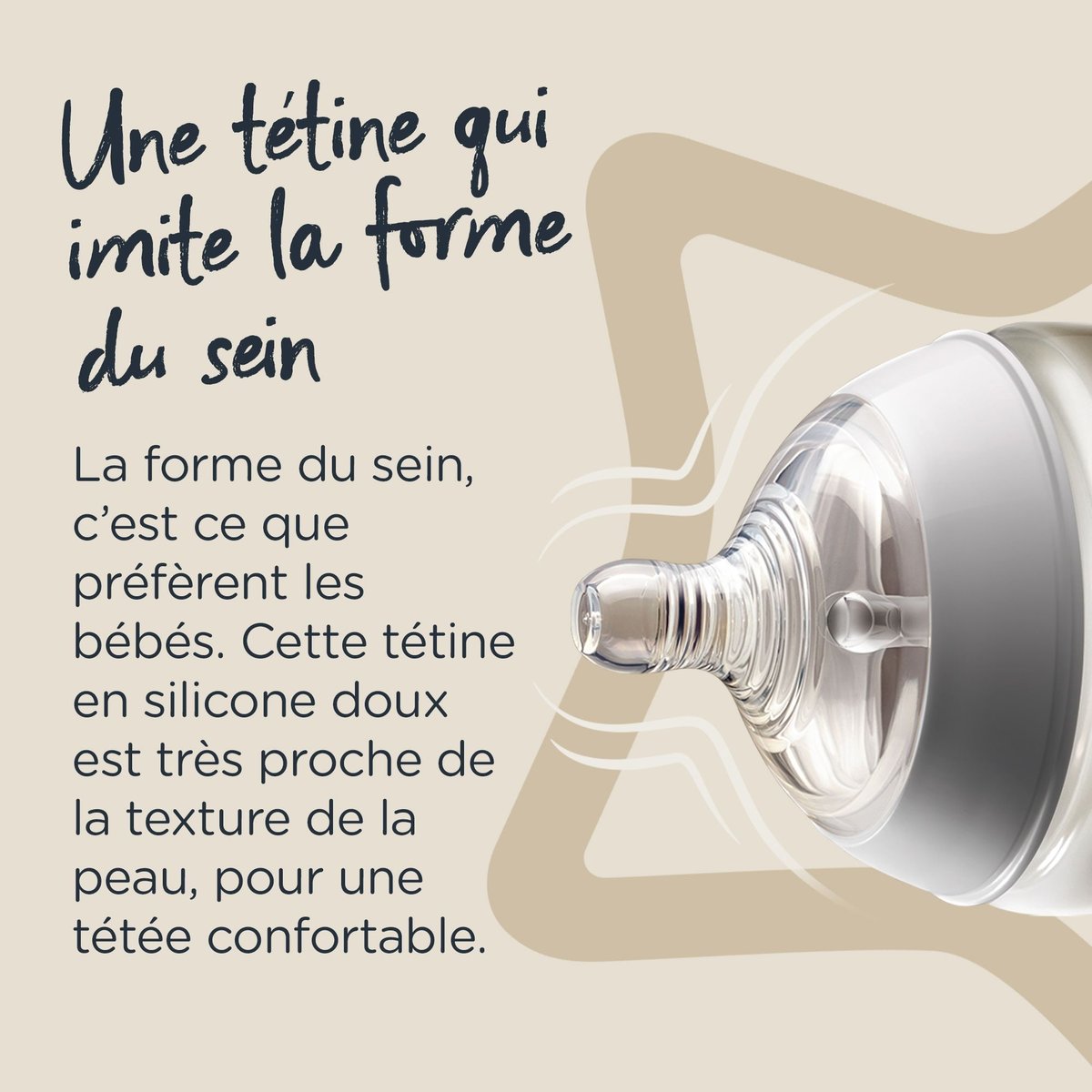 Lot de 2 tétines Closer to nature débit rapide gris, TOMMEE TIPPEE