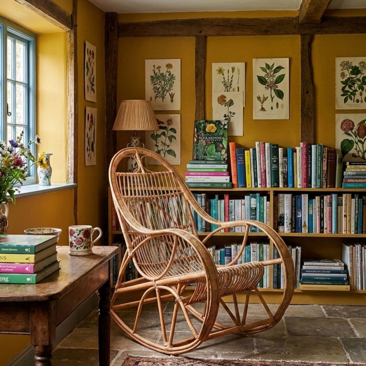 Rocking chair en osier osier brun, KOK
