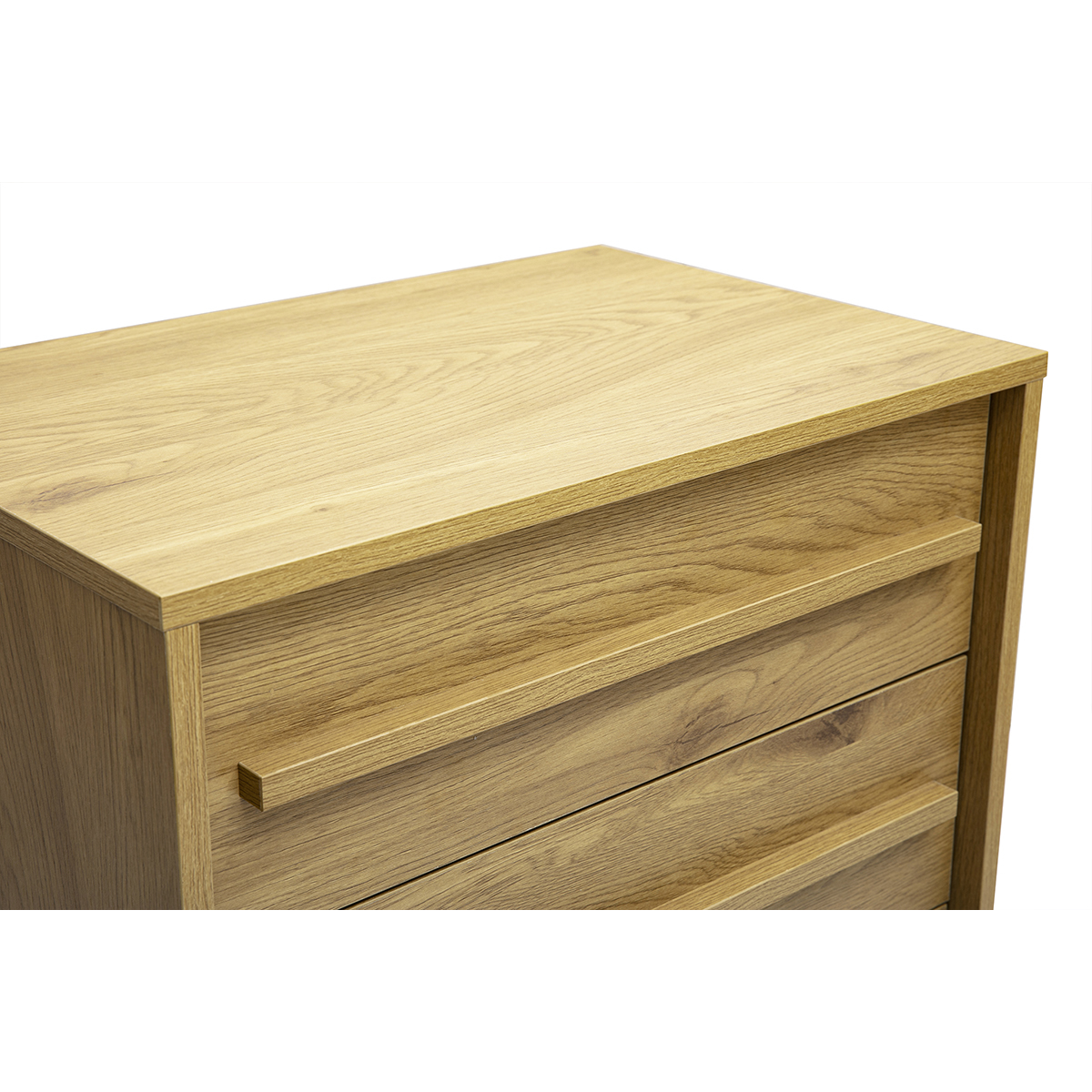 Commode chiffonnier - semainier scandinave finition bois chêne 5 tiroirs L60 cm YSEULT chêne clair, MILIBOO
