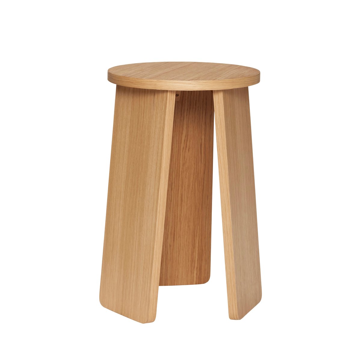Tabouret en placage de chêne SPLIT naturel, HUBSCH