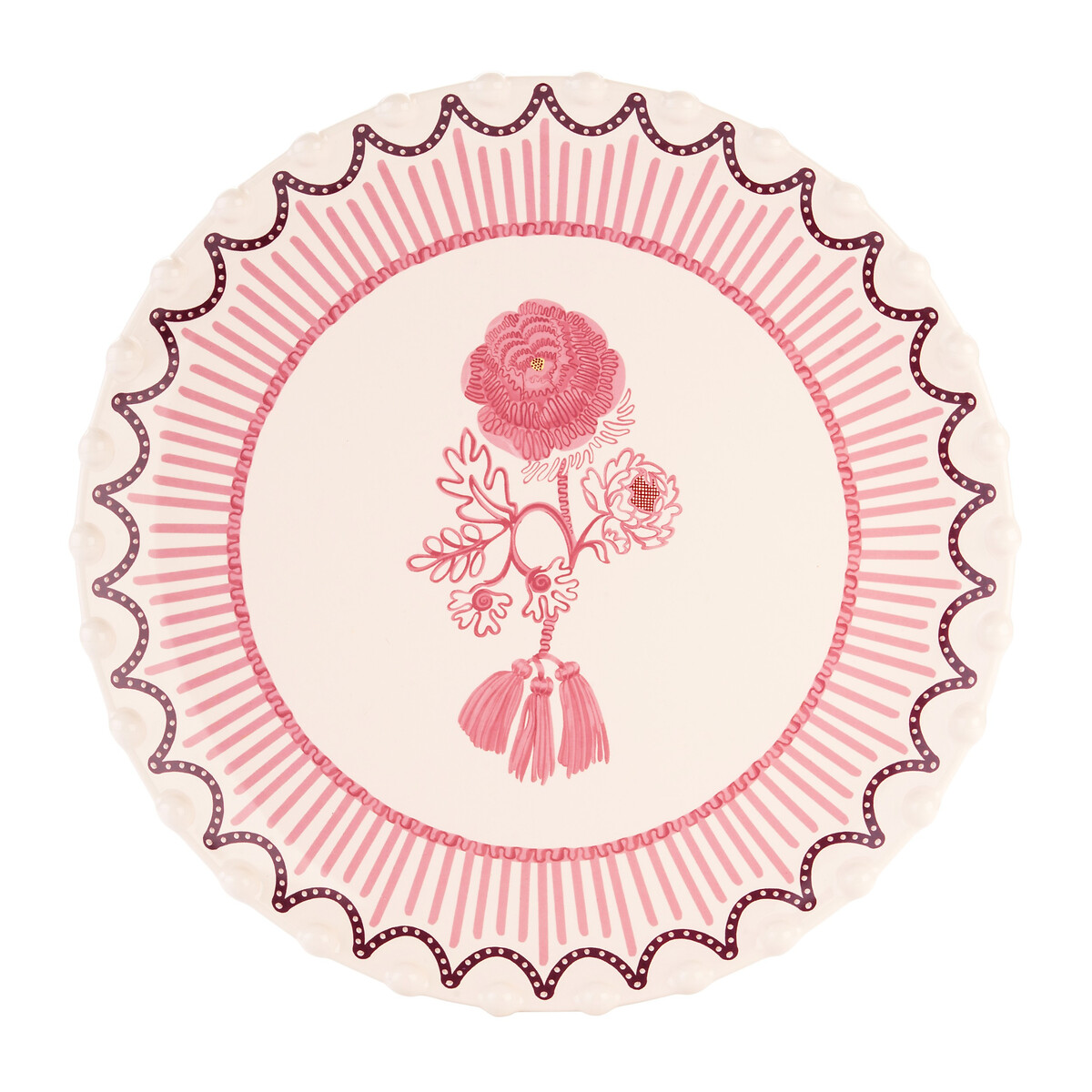 Spitalfields Silk Serving Platter pink, CATH KIDSTON