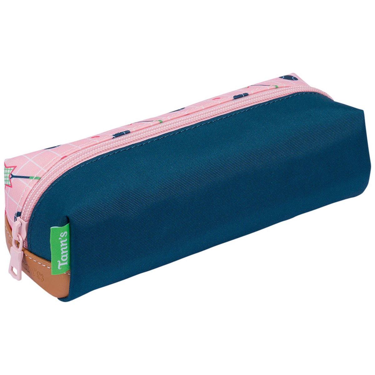 Trousse scolaire vert, rose, TANN'S