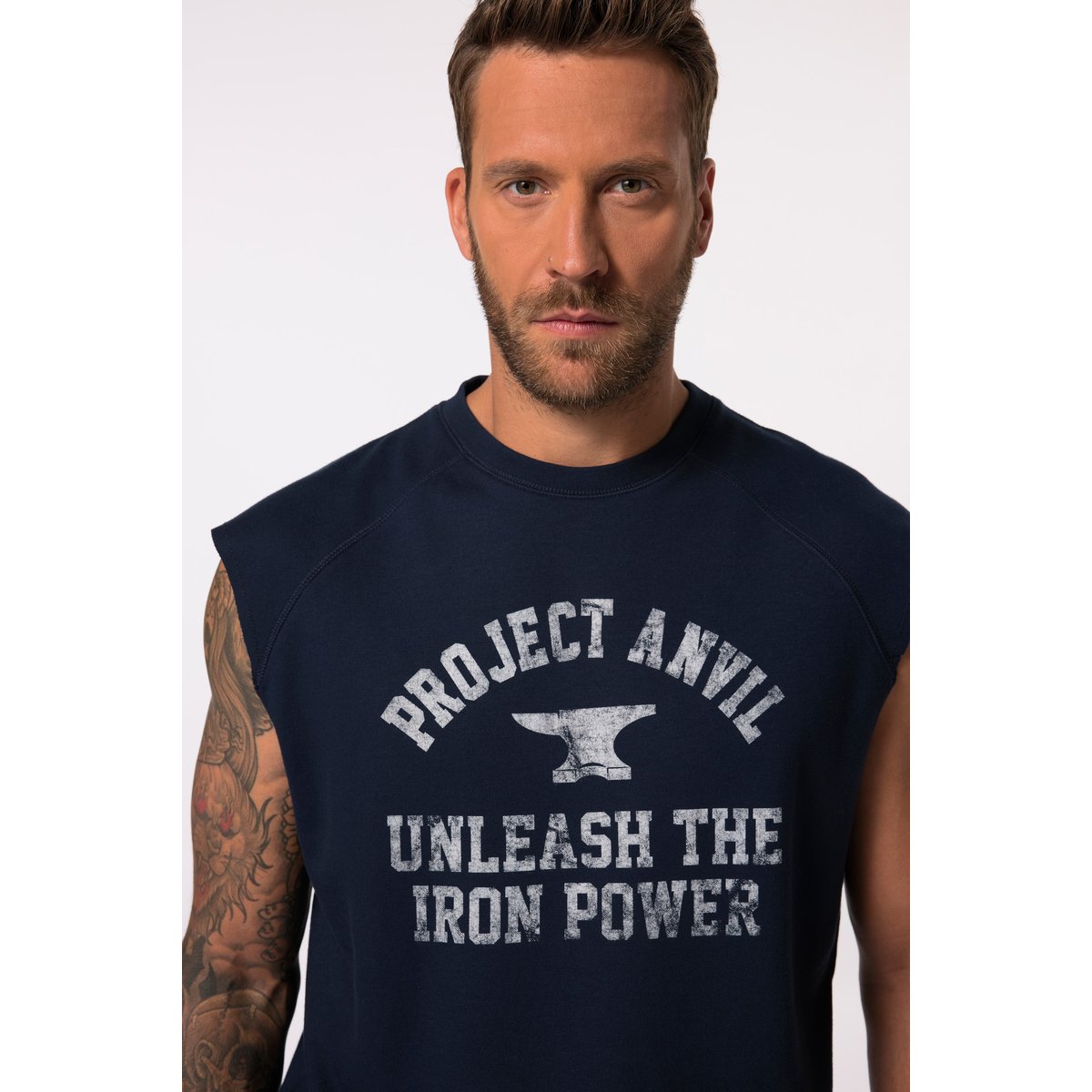 Sweat Iron Anvil, collection Fitness bleu foncé, JP1880