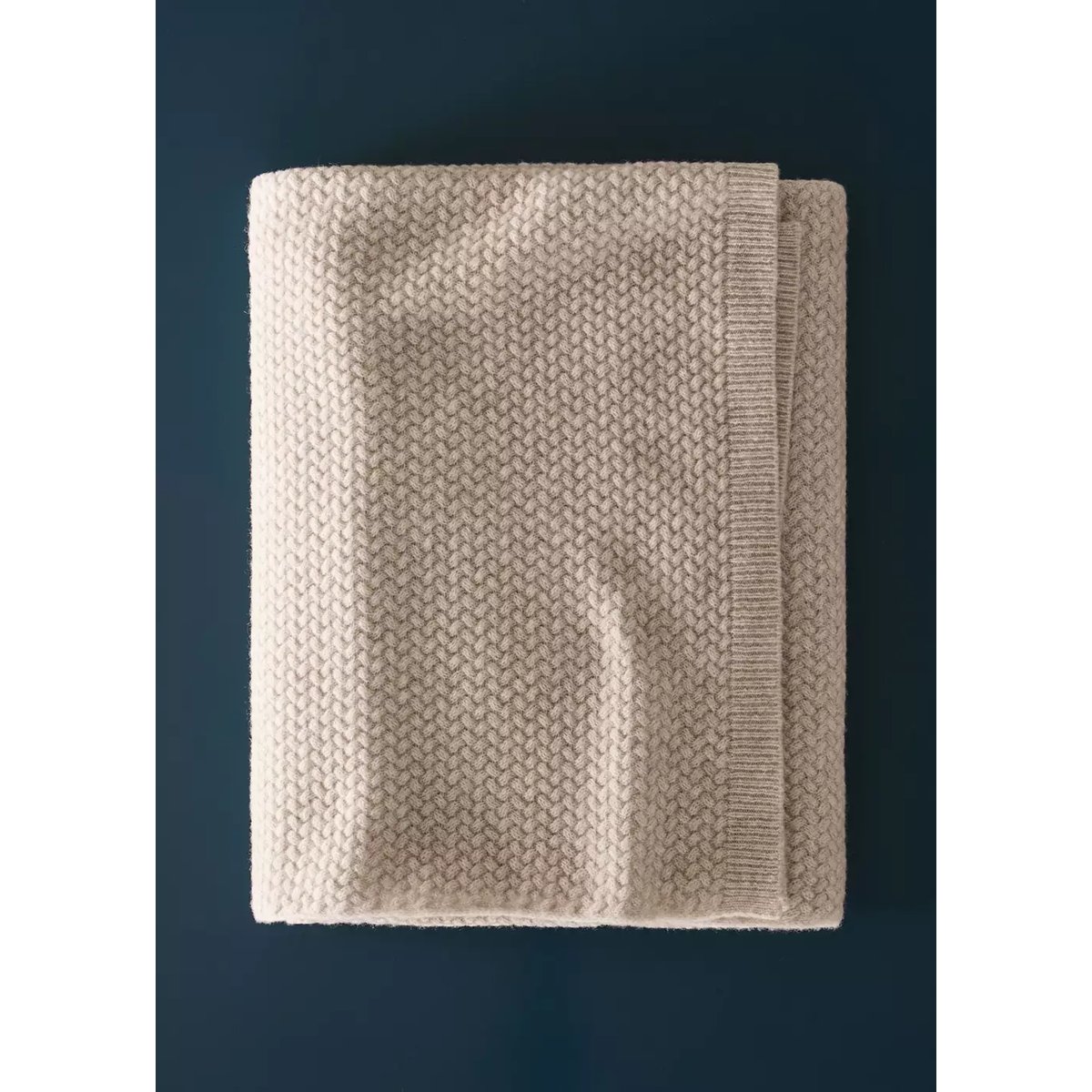 Plaid en laine style tressé écru, MANGO HOME
