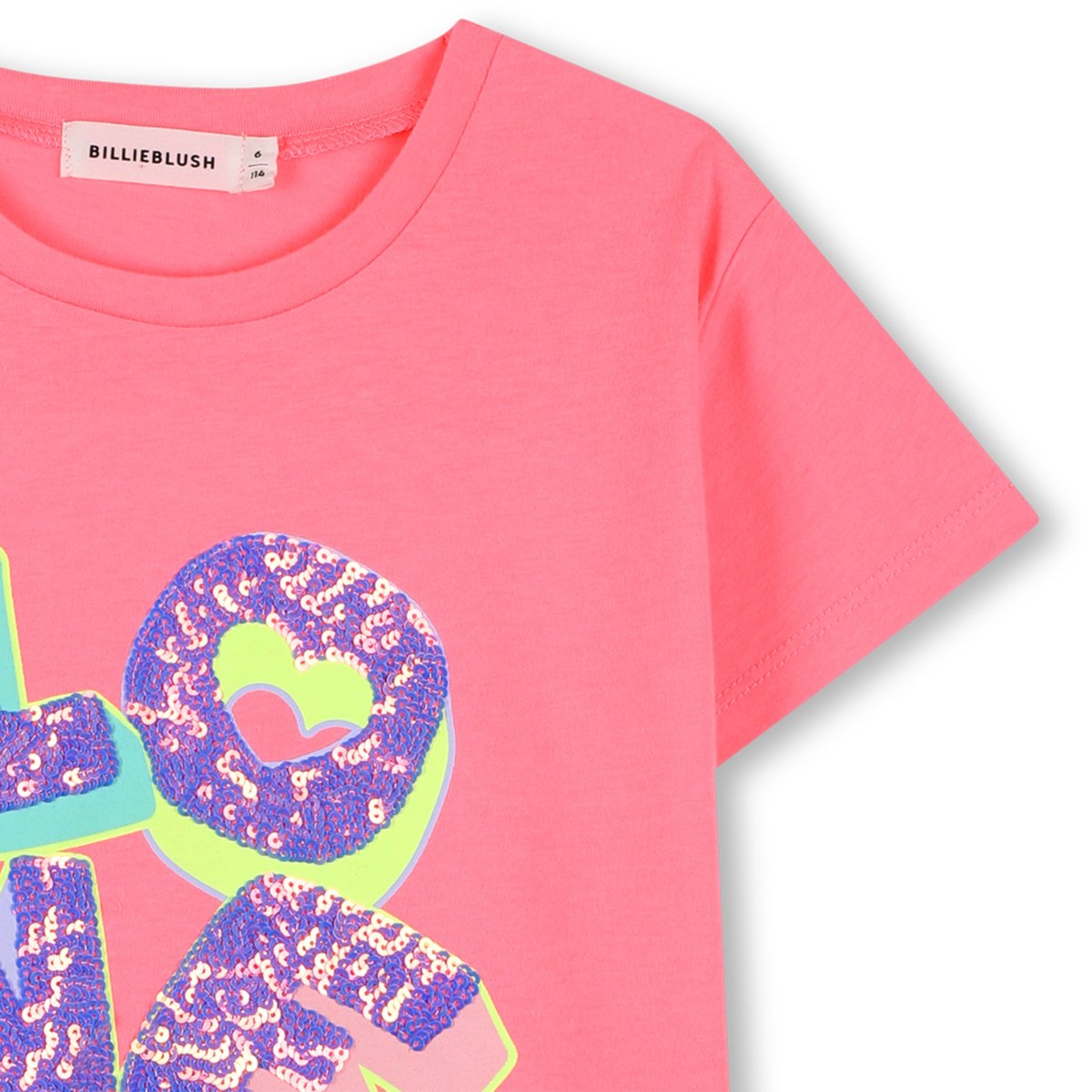 T-shirt à manches courtes rose fluo, BILLIEBLUSH