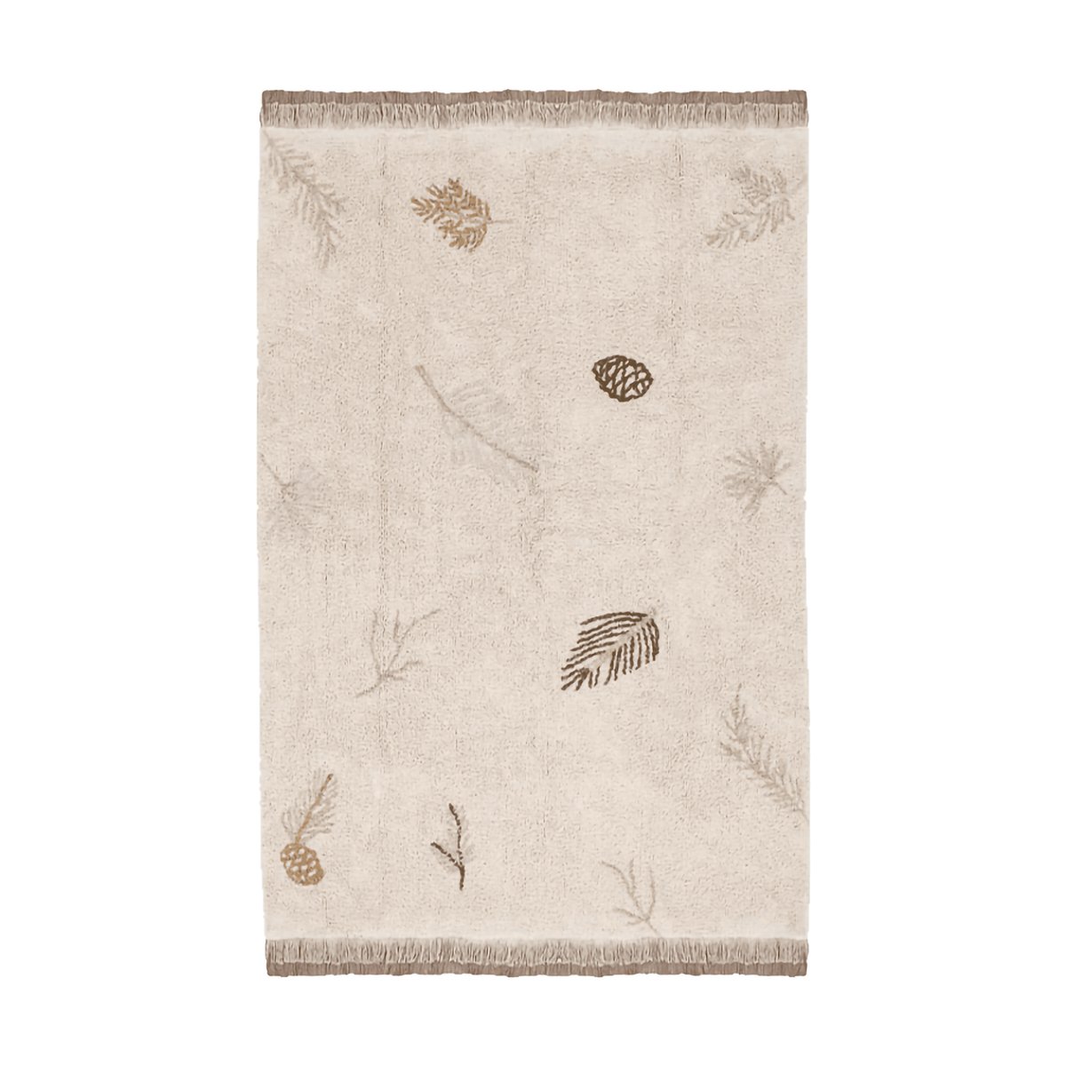 Tapis Rectangulaire en coton Forêt de pins COTTON WOODS beige, LORENA CANALS