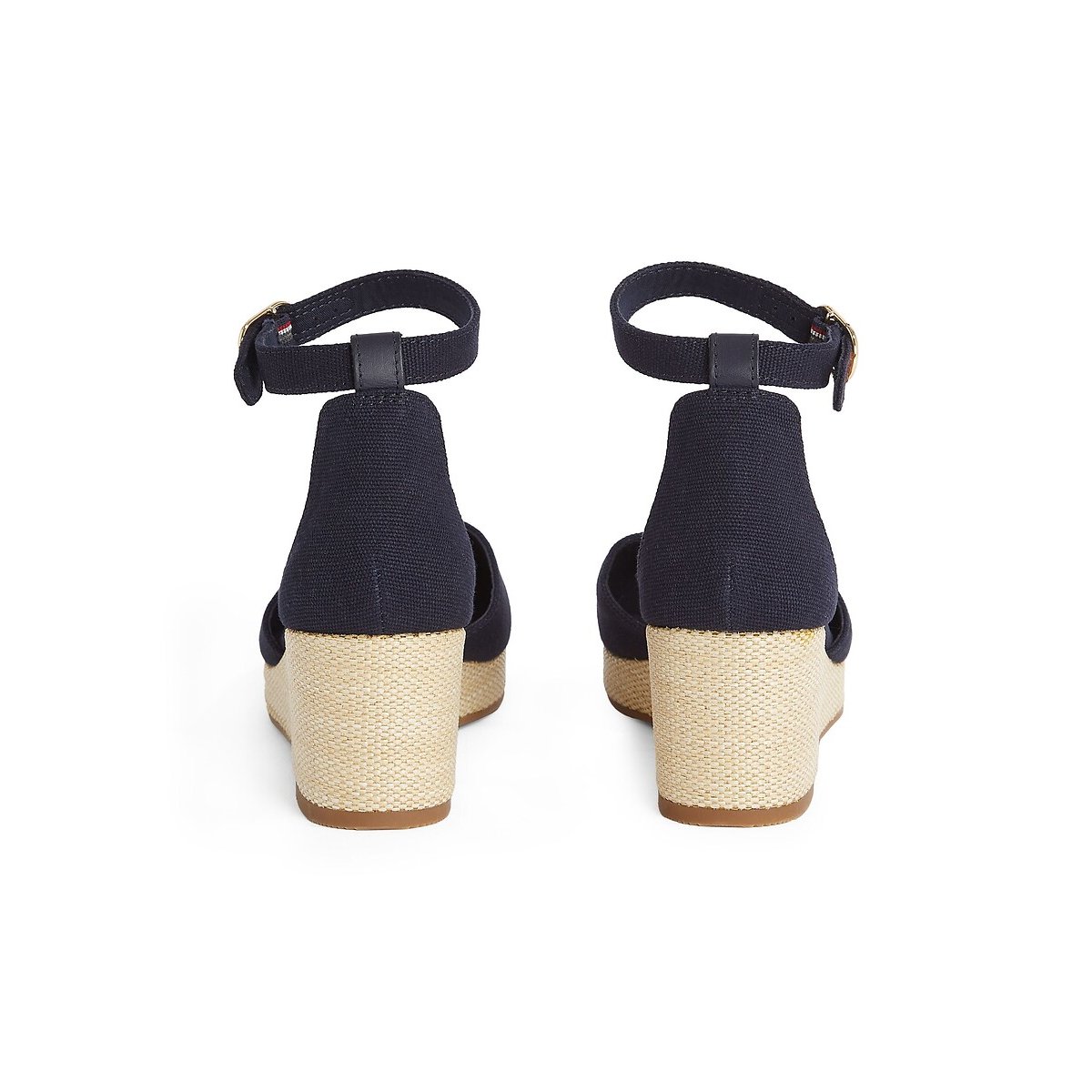 Flag Closed Wedge Sandals navy blue, TOMMY HILFIGER