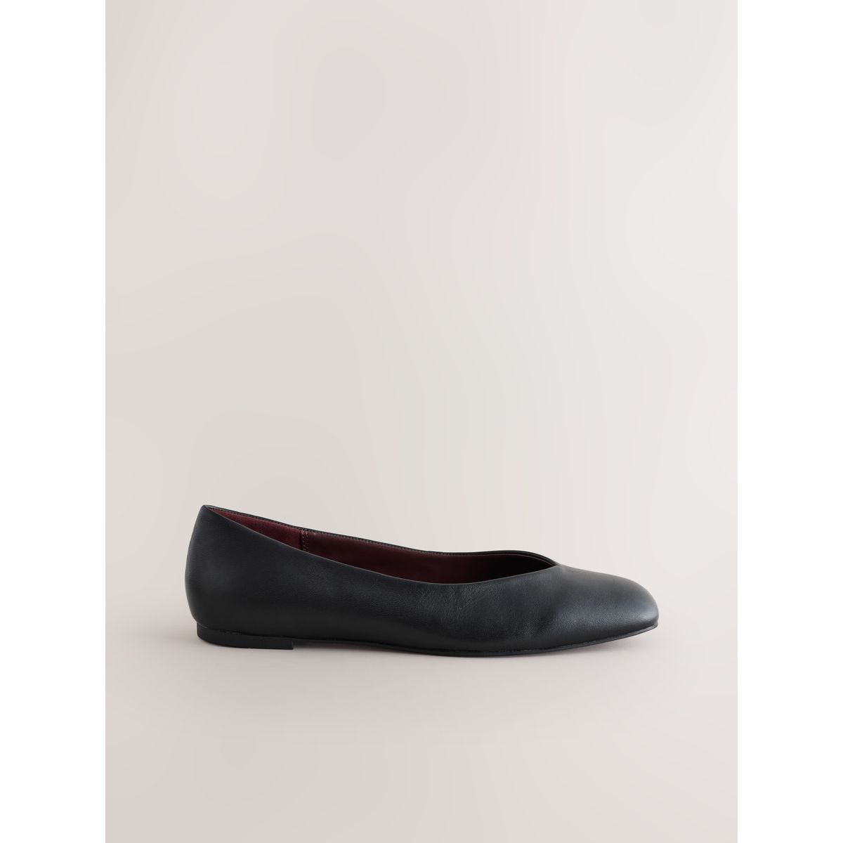 Ballerines en cuir carrées forever comfort® noir, NEXT