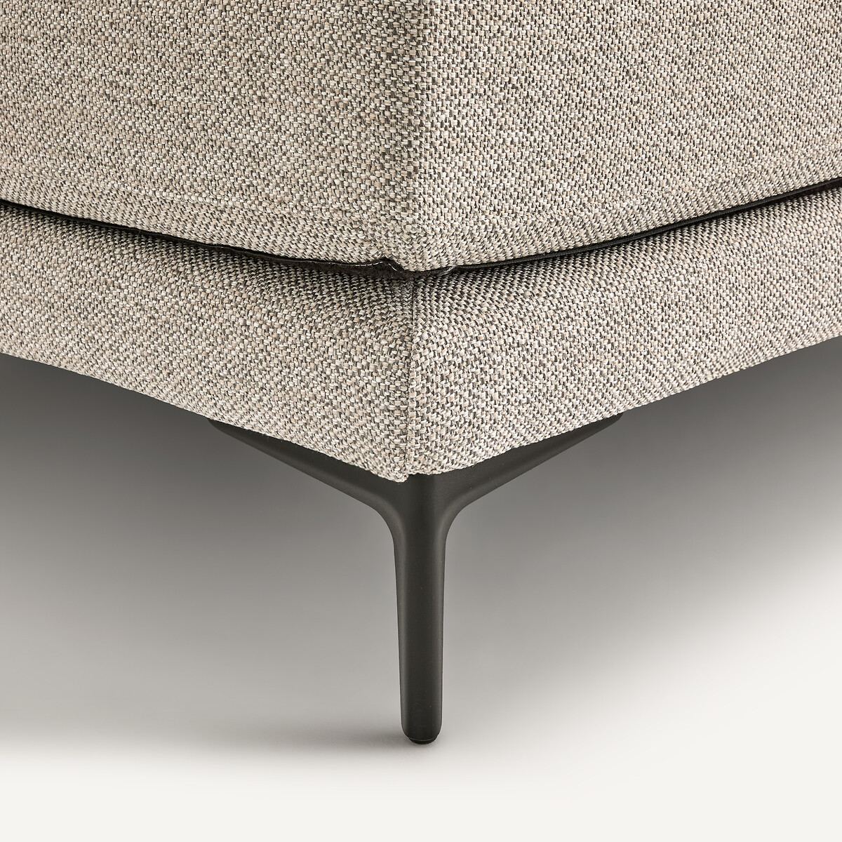 Canapé d'angle en mélange texturé, MODERNISTE gris moyen, EMMANUEL GALLINA X AM.PM