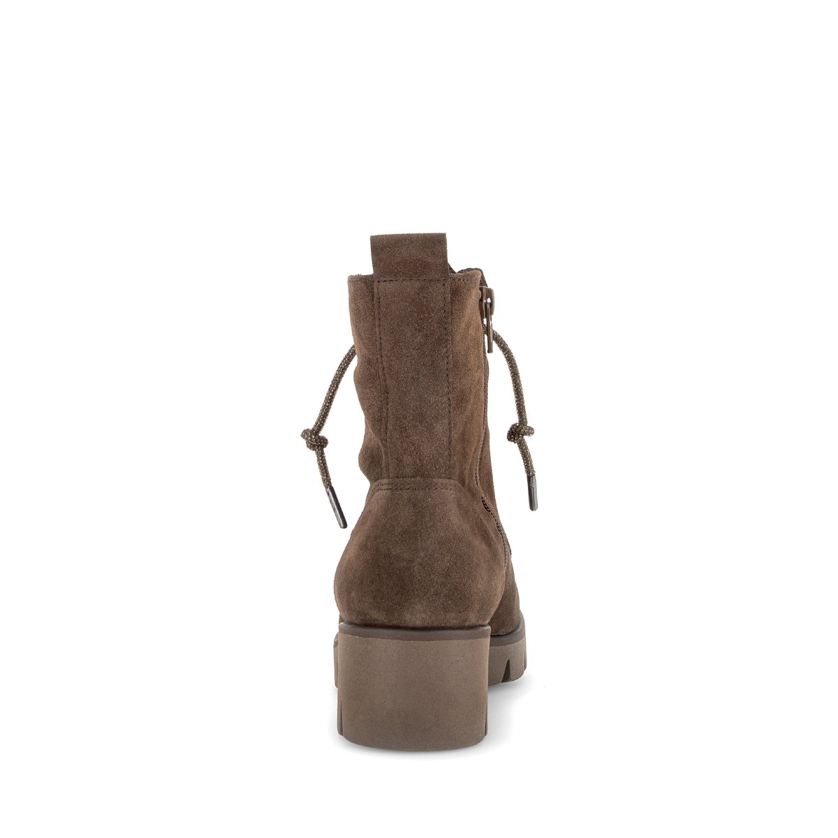 Bottines en cuir à talon décroché marron velours, GABOR