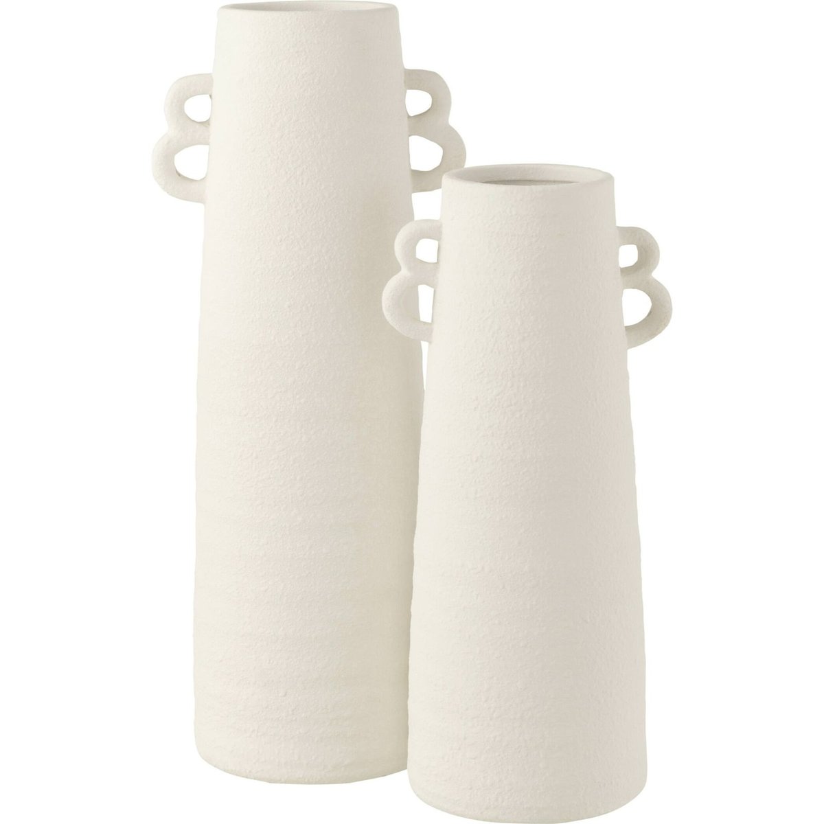 Vase conique en poterie blanc, RECOLLECTION