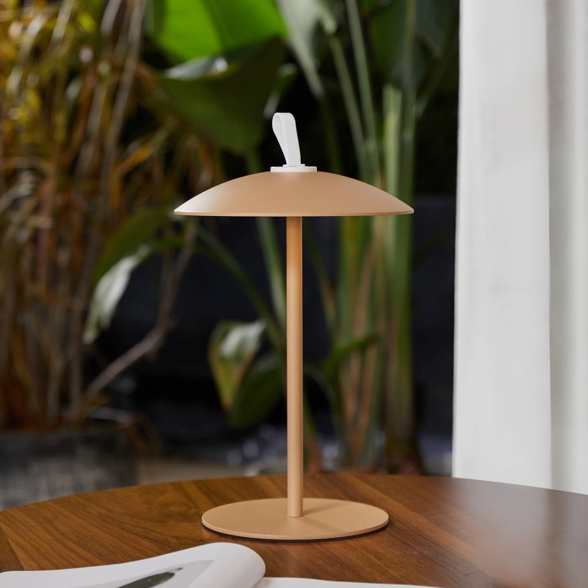Luminaire de terrasse en métal moderneLED brun café, blanc, LINDBY