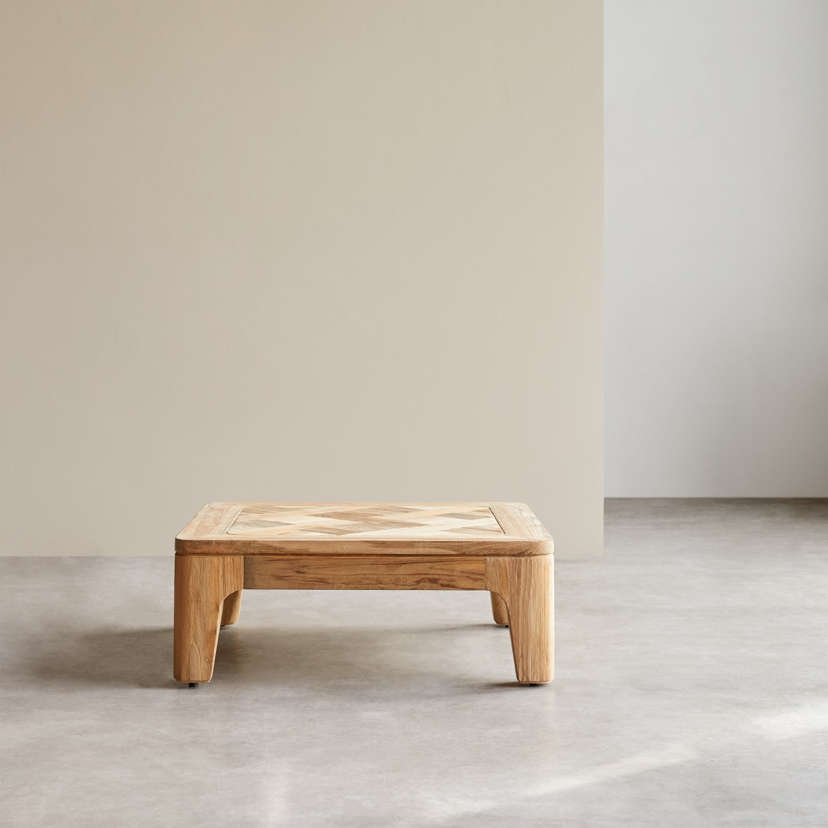 Table basse en Teck massif, RUTH naturel, TIKAMOON