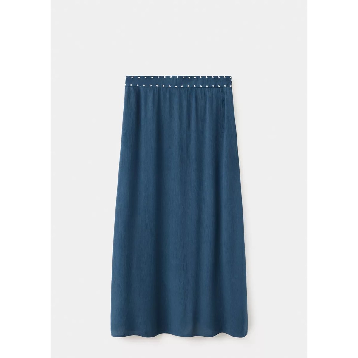 Jupe texturée avec détails de clous bleu pétrole, MANGO TEEN