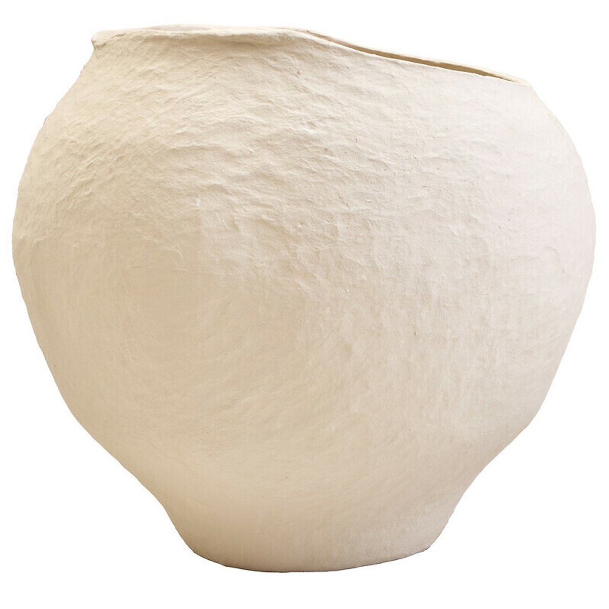 Large Cotton Mache Planter in Beige natural, FIFTY FIVE SOUTH