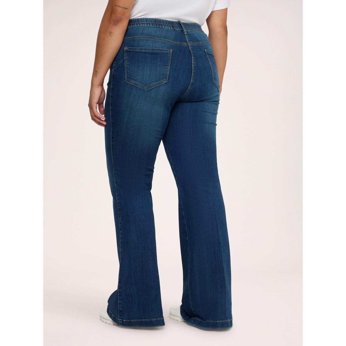 Jean Flare délavage bleu bleu, FIORELLA RUBINO