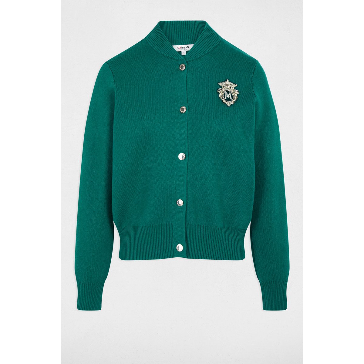 Pull col teddy vert, MORGAN