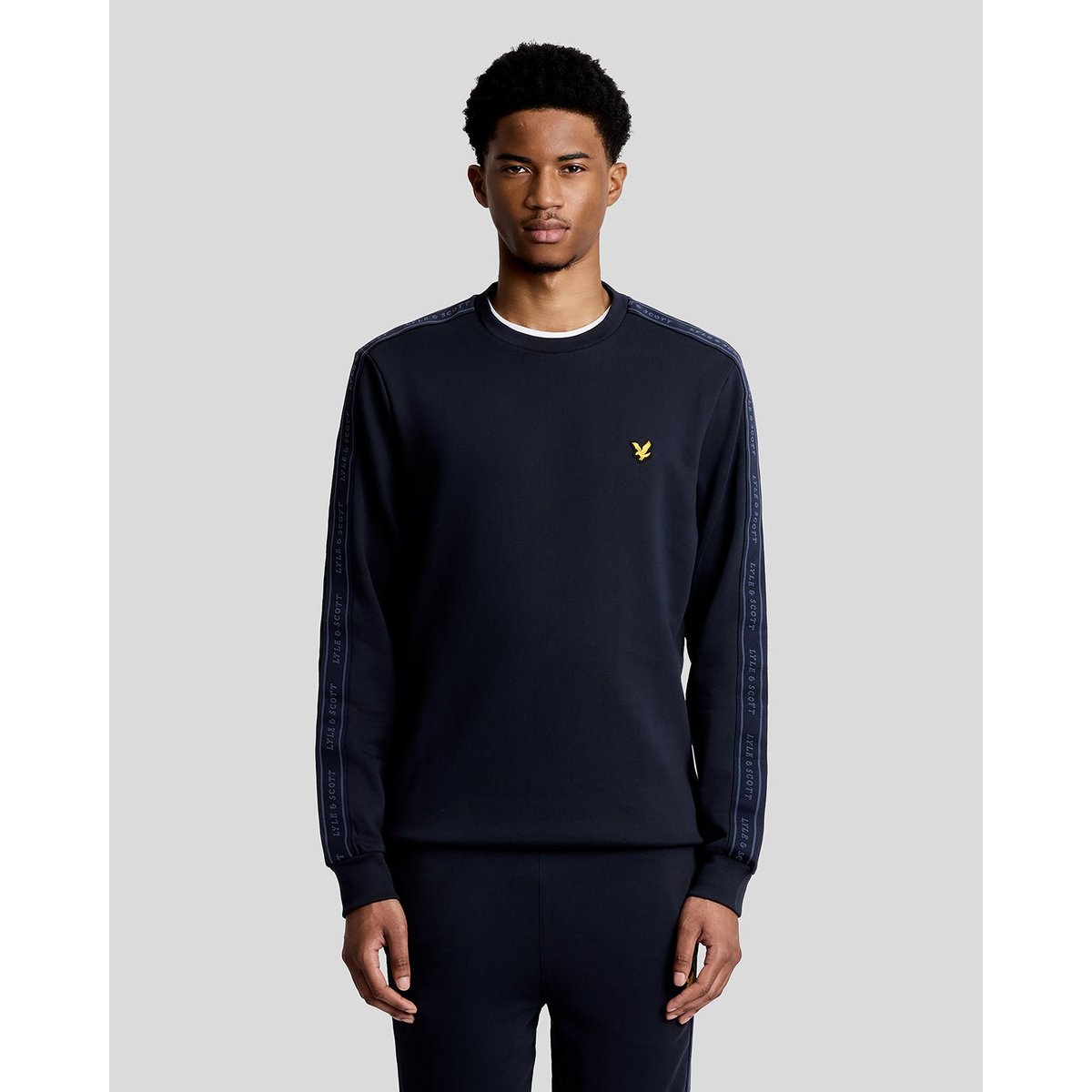 Sweat-shirt col rond Sports Tape bleu foncé marine, LYLE & SCOTT