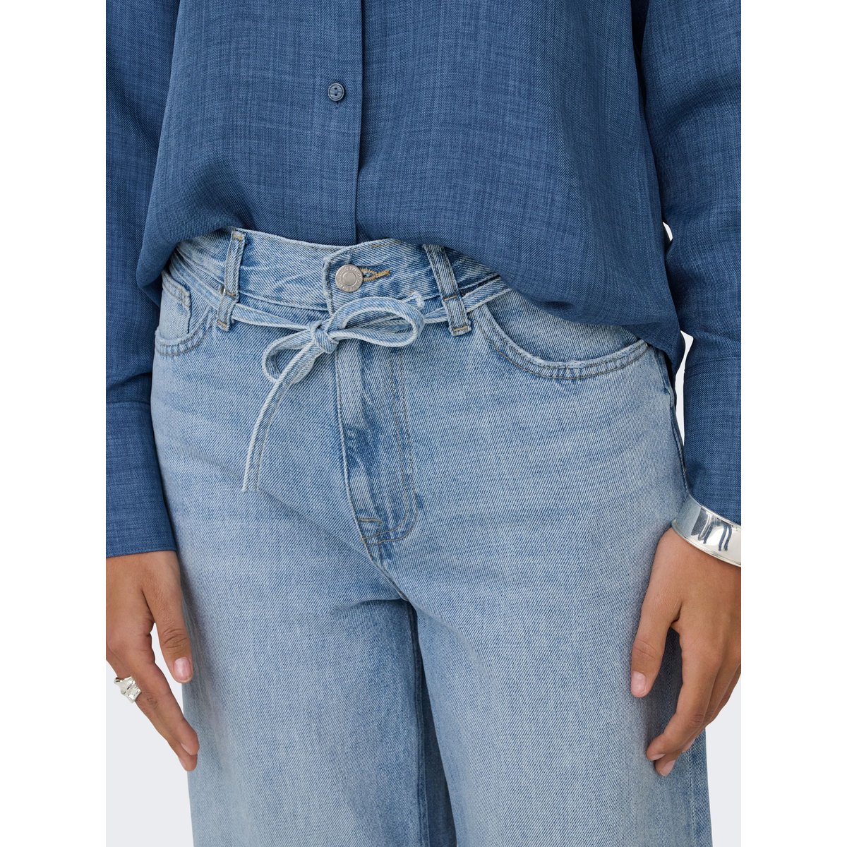Jean À Jambe Large light blue denim, ONLY