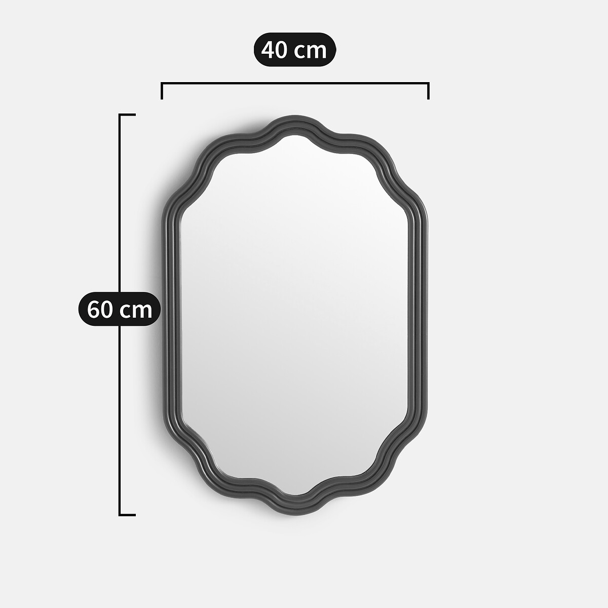 Miroir forme fleur, 40x60 cm, Bloma rouge foncé, LA REDOUTE INTERIEURS