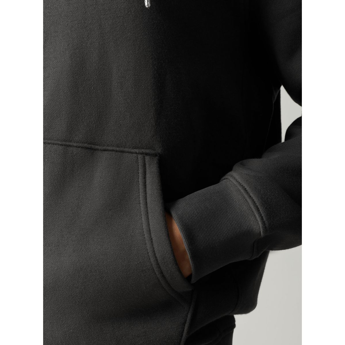 Sweat à capuche zippé en coton épais gris ardoise, NEXT