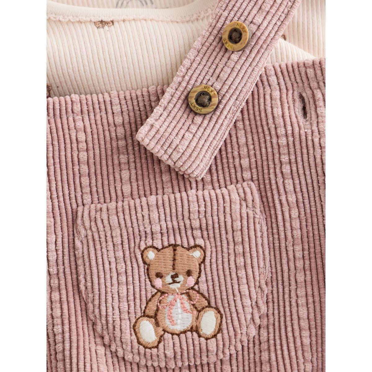 Body, barboteuse et collants bébé, 3 pièces cordon ours rose, NEXT