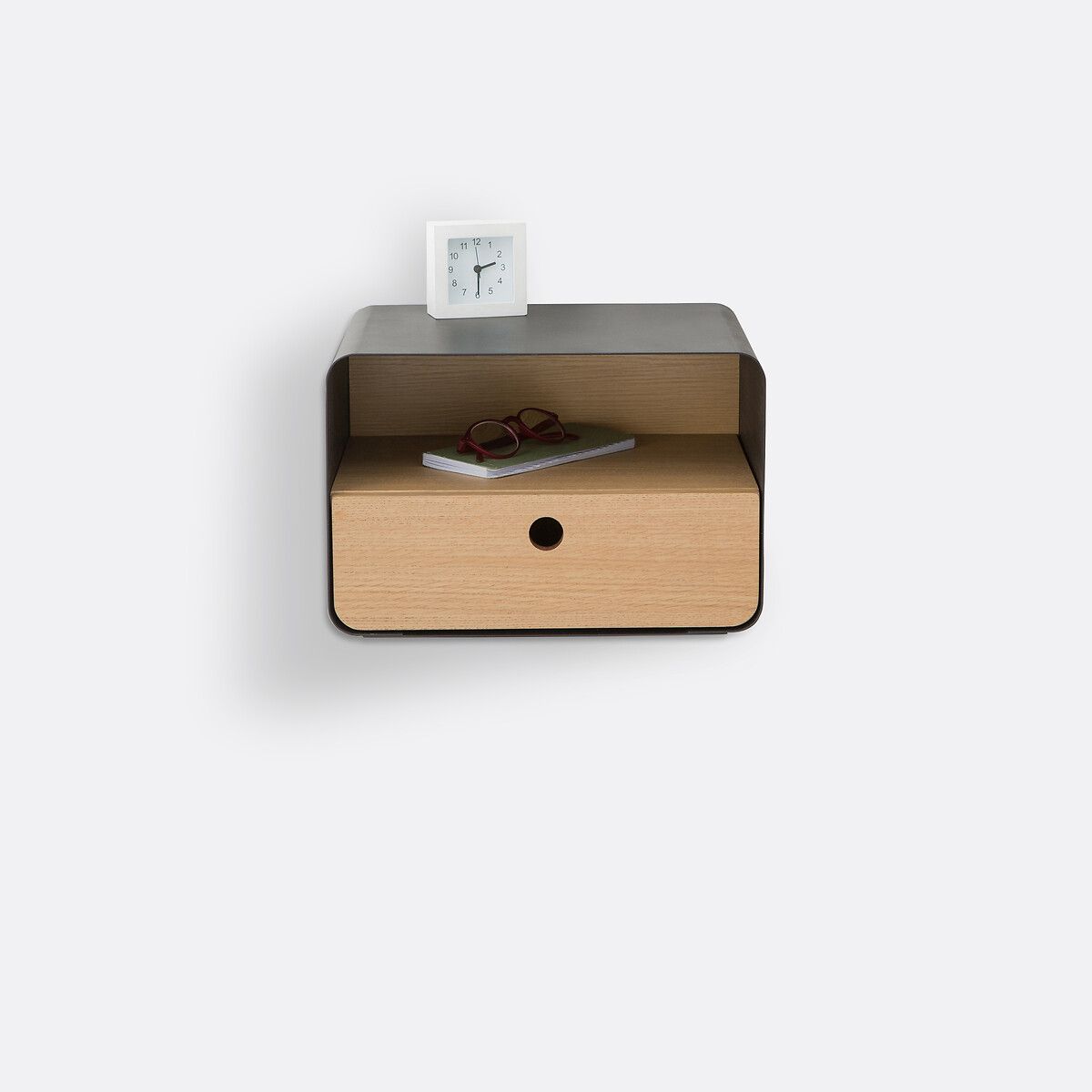 Jimi Wall Mounted Bedside Table matt black, LA REDOUTE INTERIEURS