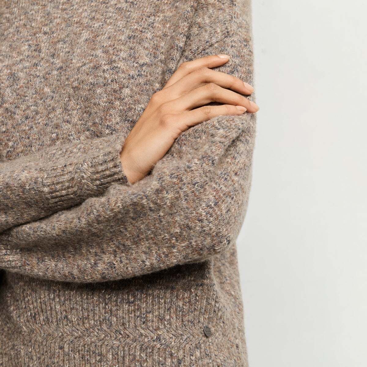 Pull Col Rond En Maille brun de trail, PEPE JEANS