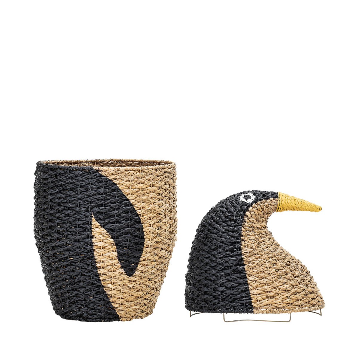 Panier forme pingouin - TAZIA noir, BLOOMINGVILLE