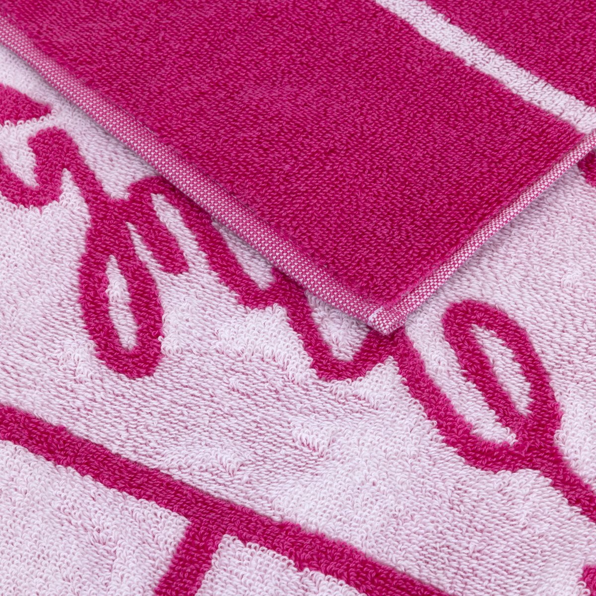 Serviette de plage en coton, K TATAMI fuchsia, KENZO HOME