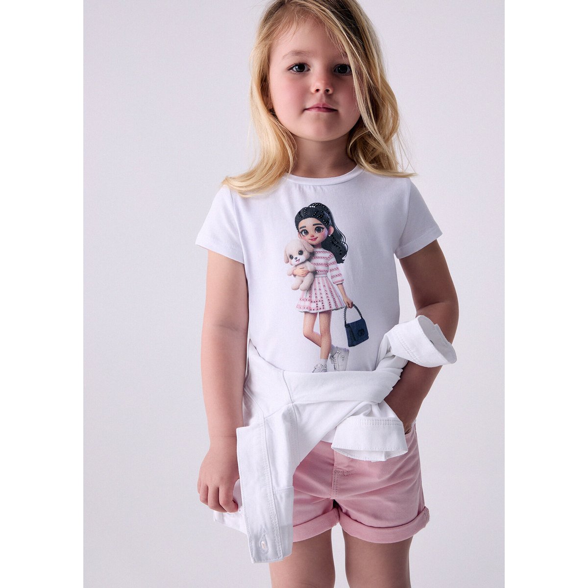 T-shirt avec imprimé blanc, LIU JO