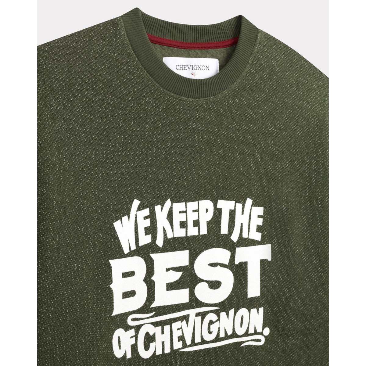 Sweat-shirt en coton BEST SWEAT vert, CHEVIGNON