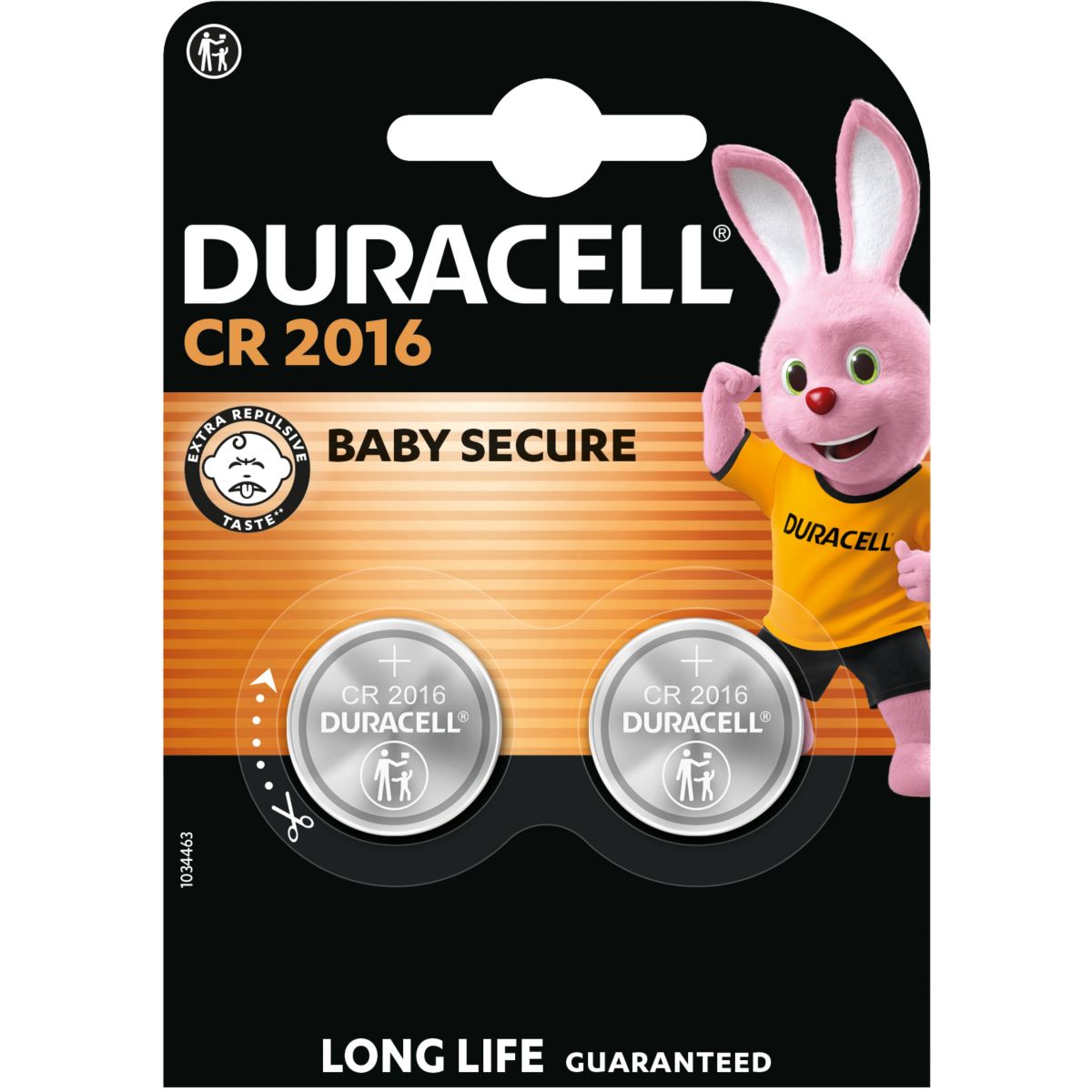 Pile DL/CR 2016, pack de 2 unités couleur unique, DURACELL