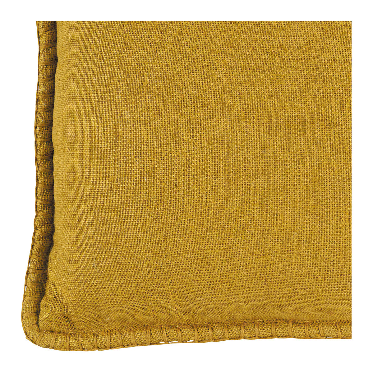 Coussin en lin safran, BLANC D’IVOIRE