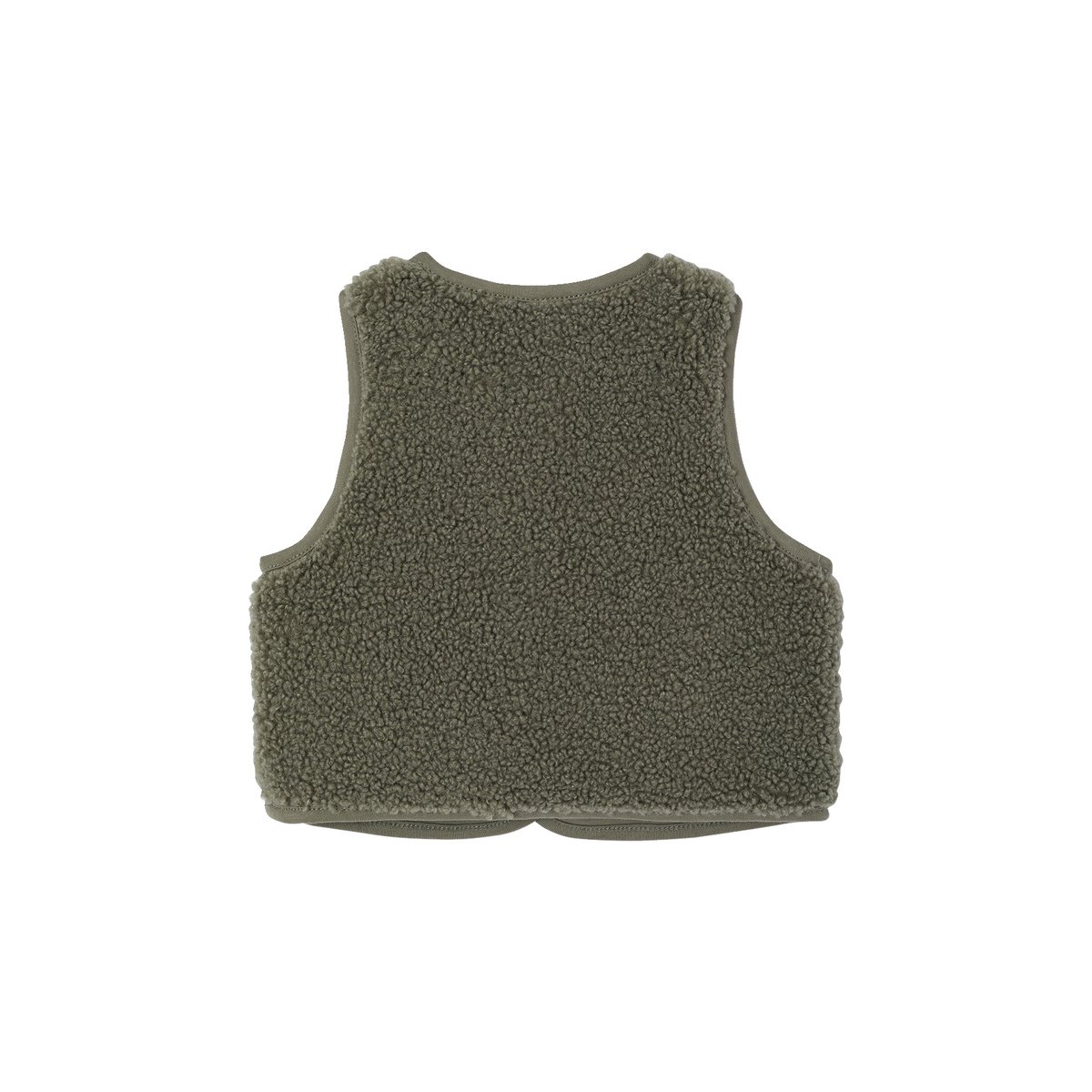 Gilet sherpa à pressions vert, VERTBAUDET