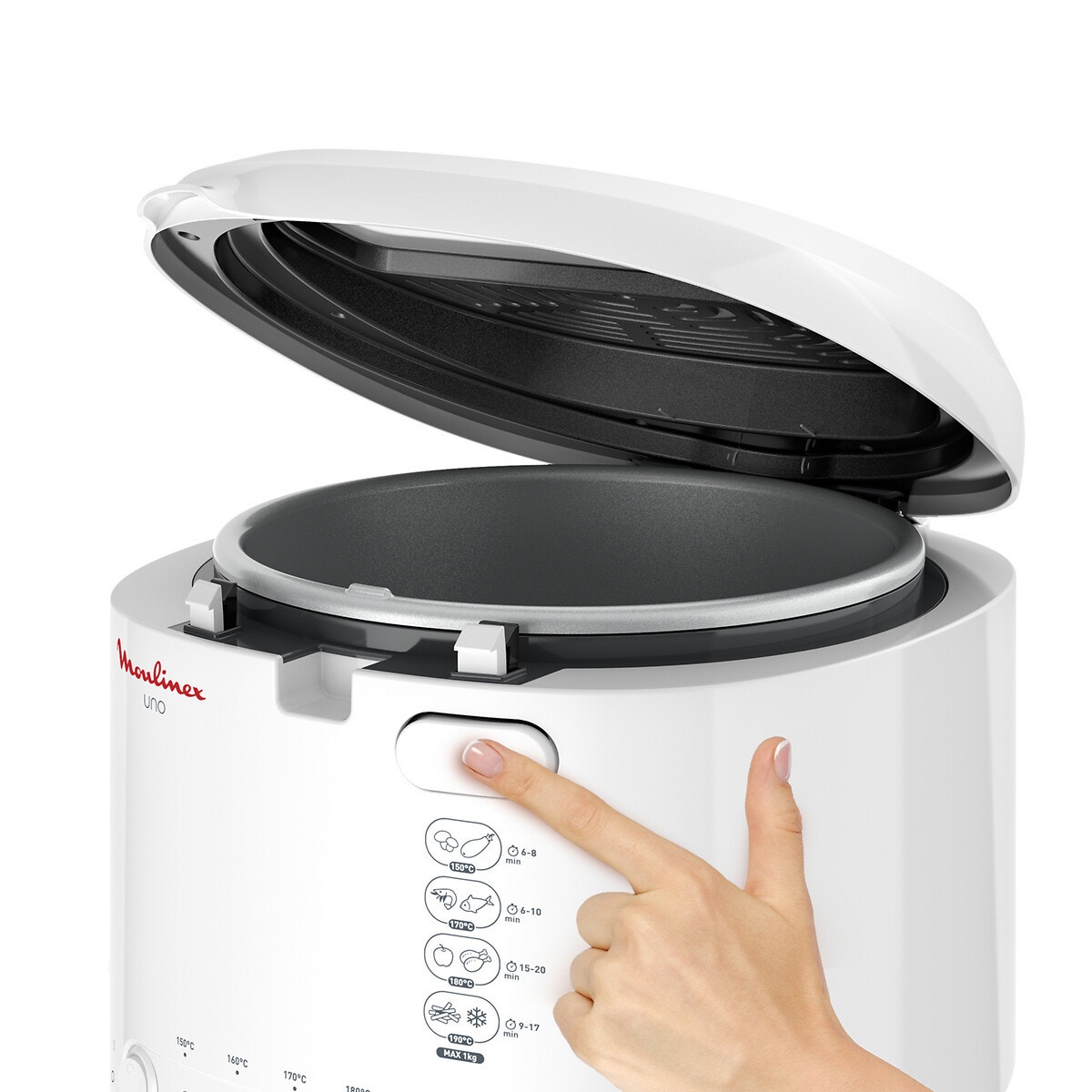 Friteuse compacte UNO AF203110 blanc, MOULINEX