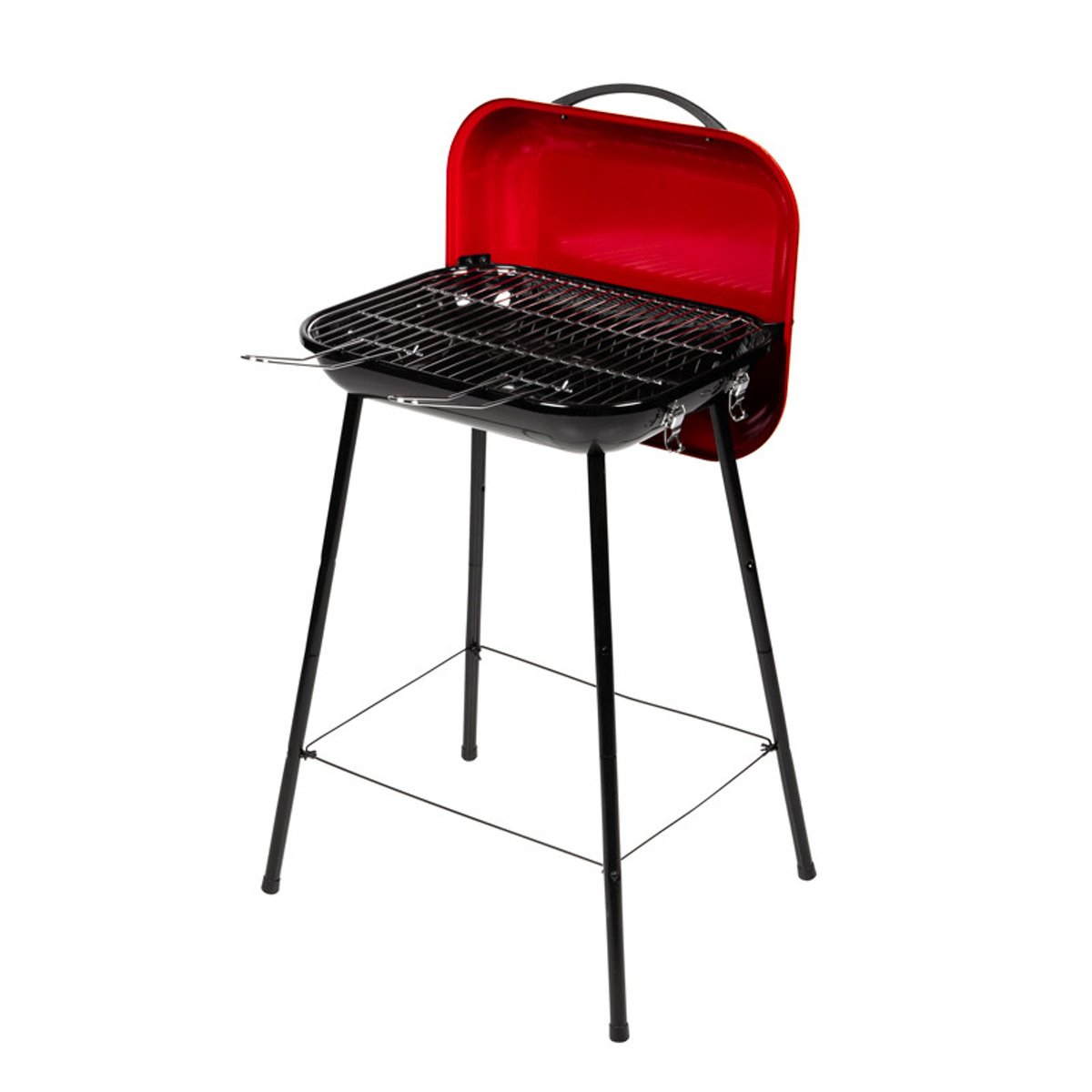 Barbecue valisette à charbon noir, rouge, rouge, SOMAGIC