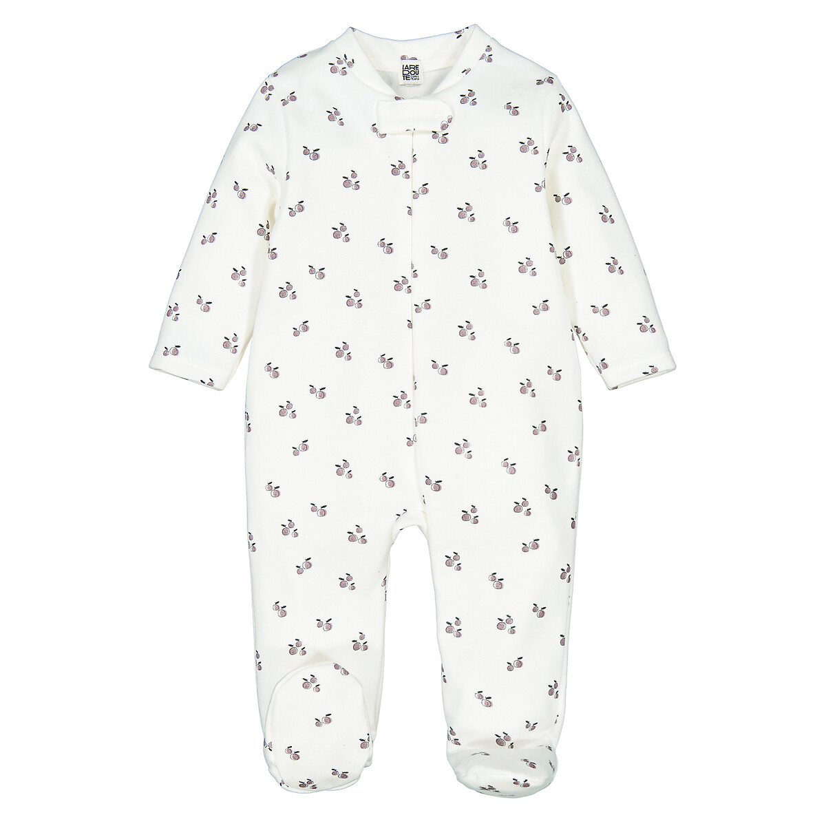 Fruity Print Fleece Sleepsuit in Cotton Mix assorted, LA REDOUTE COLLECTIONS