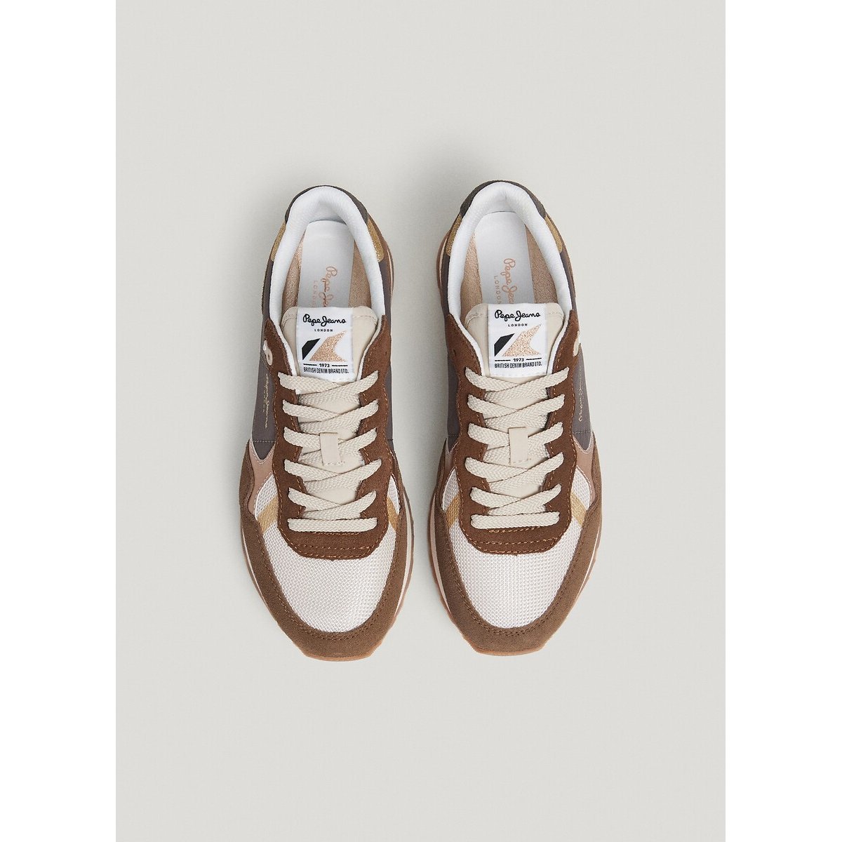 Baskets basses Brit Mixt W marron, PEPE JEANS