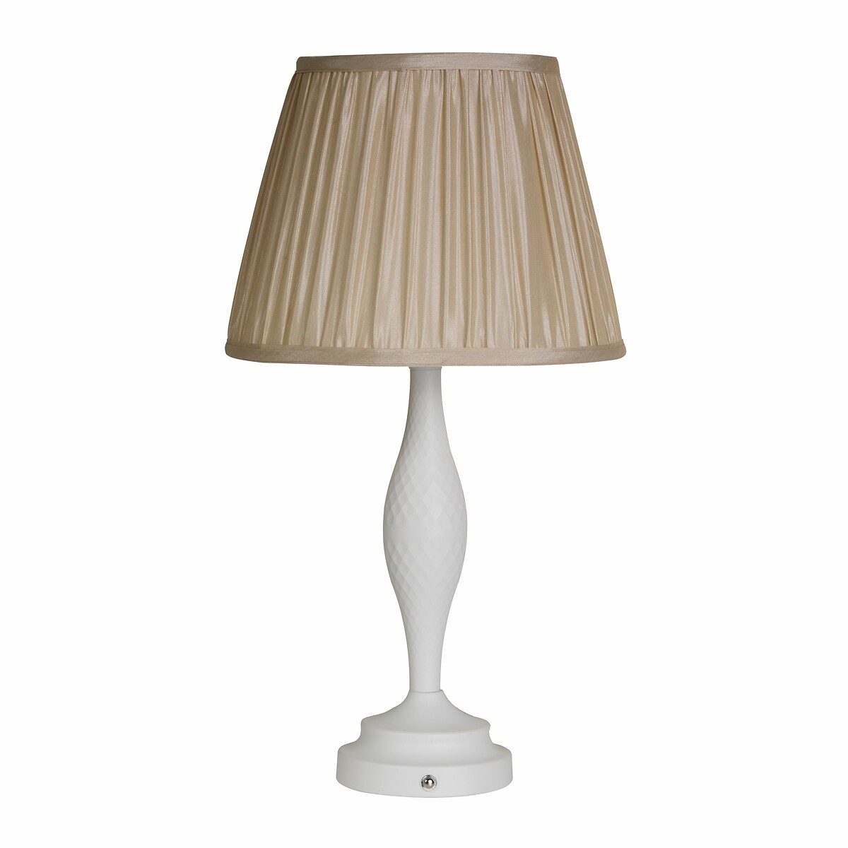 Picos Rechargeable Candle Stick Table Lamp with Pleated Shade cream, SO'HOME