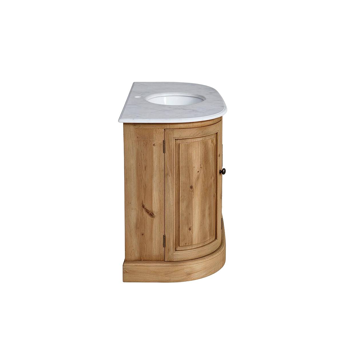 Meuble sous vasque bois recyclé et marbre GARANCE bois clair, MADE IN MEUBLES