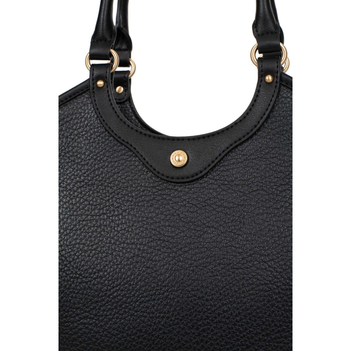 Sac porté main 2 poignées ELLA noir, HEXAGONA